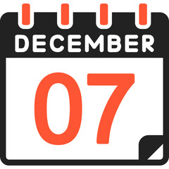 7 December Vector Icon Design