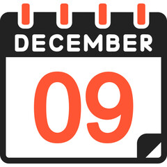 9 December Vector Icon Design