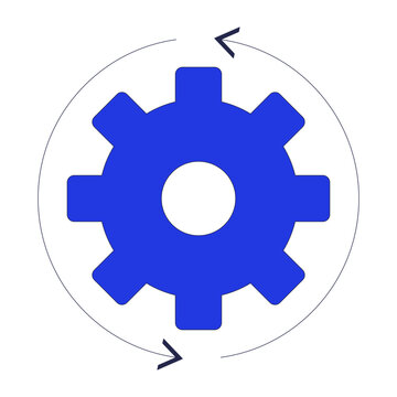 blue gear rotating arrows clip art preview