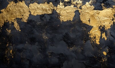 Obraz premium generation AI,Black_wetercolor_abstract_background