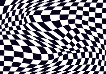 Psychedelic checkerboard pattern