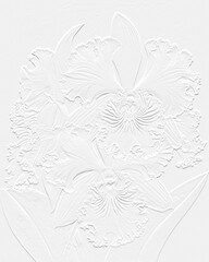 embossed image of orchids 