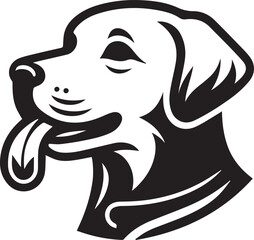 Bull dog vector in black and white