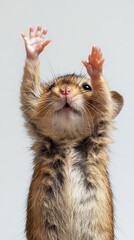 Fototapeta premium Joyful Hamster with Outstretched Arms