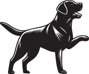 Bull dog vector in black and white