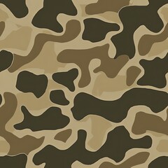 Retro Old School Duck Hunting Camouflage, Seamless Camo Pattern Texture