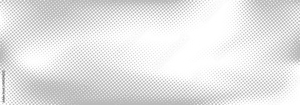 Poster retro halftone background in grey dots, noise grit texture. abstract textured backdrop with retro pi