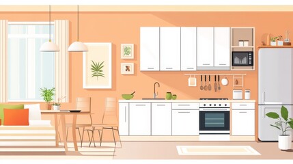 Fototapeta premium Modern Kitchen Interior Design