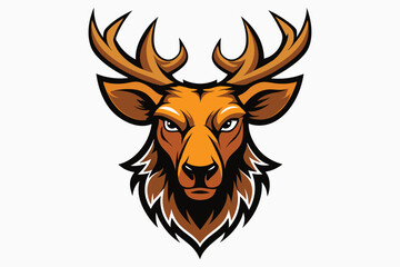 Deer head logo vector illustration