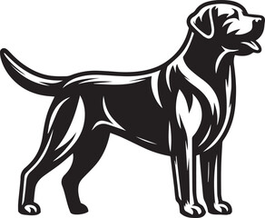 Bull dog vector in black and white