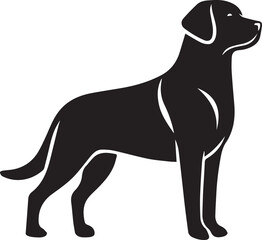 Bull dog vector in black and white