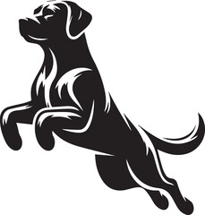 Bull dog vector in black and white