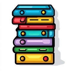 Colorful Stacked Books