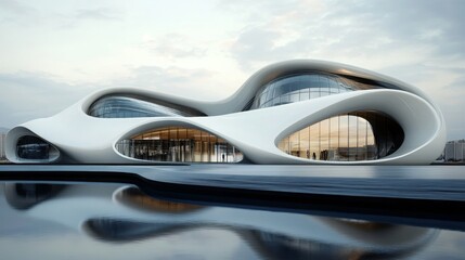 Obraz premium Conceptual design of futuristic architecture.