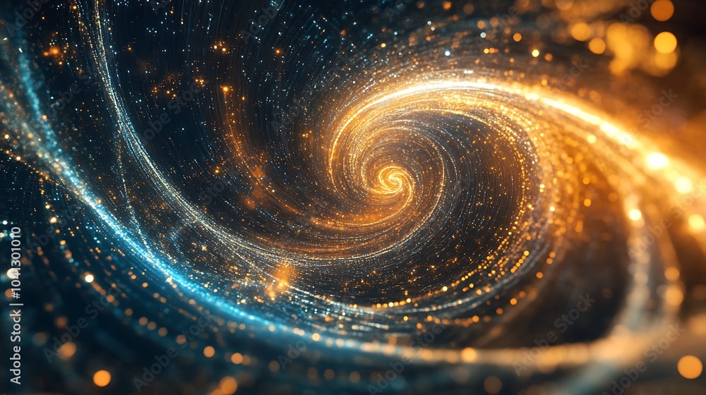 Aufkleber dynamic visualization of quantum physics theories in digital science background