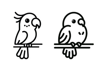 Parrot silhouette vector illustration