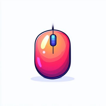 Computer Mouse Red Icon