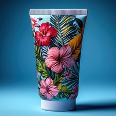 Obraz premium Tropical Flower Lotion Tube