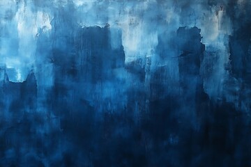 Naklejka premium Abstract blue painted wall texture background