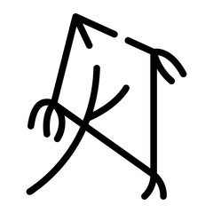 kite Line Icon