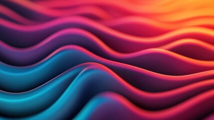 Obraz premium Abstract waves blend vibrant colors, creating a mesmerizing visual pattern that evokes motion and fluidity in a modern design.