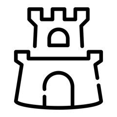 sand castle Line Icon