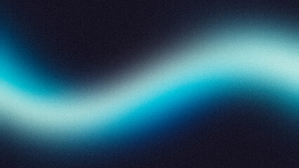 Grainy texture background, blue white abstract color wave, noisy dark banner poster header cover design, copy space