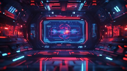 Obraz premium Futuristic Sci-Fi Interior