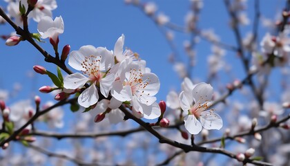 Fototapeta premium Close-up of Cherry Blossoms in Spring,