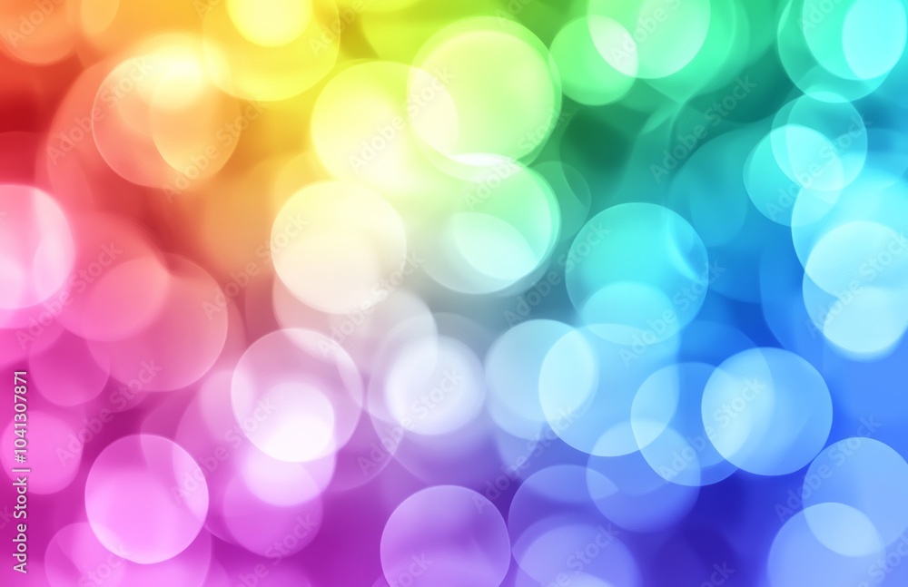 Aufkleber colorful background with many different colored circles. circles are of different sizes and are scat