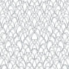 Symmetrical pattern with thin thread-like lines or wire.