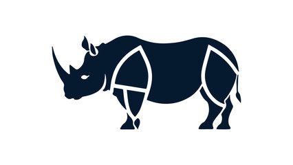 abstract rhino cartoon shape vector illustration © Giorgi