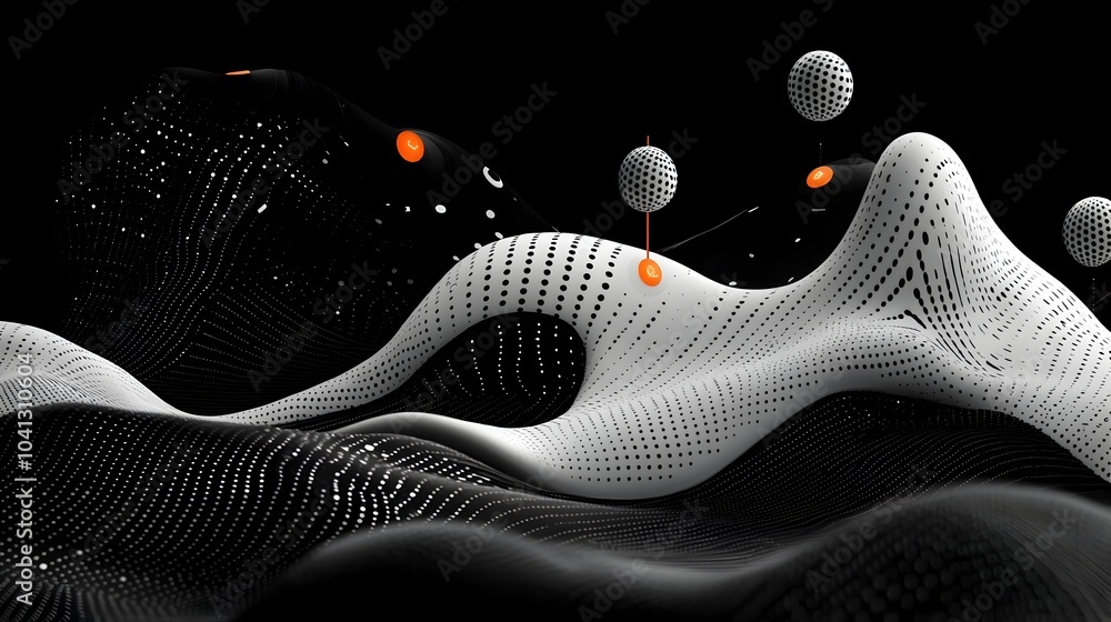 Aufkleber distorted waves representing the disrupted and manipulated media landscape in the digital age where 