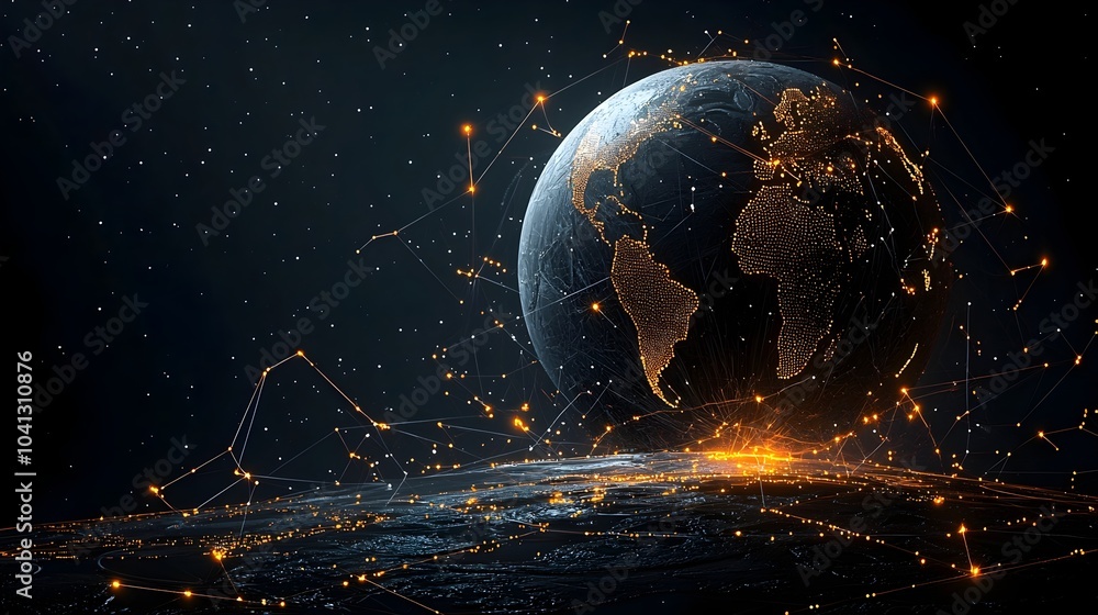 Poster ethereal glowing mesh constellations dynamically connecting and forming captivating mythical figures