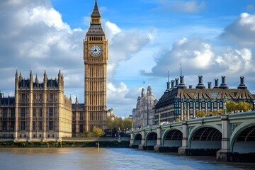 Fototapeta premium Big Ben, London.- Tourist attractions