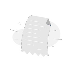 ui illustration silhouette of a payment receipt, absence of transactions. for use in financial app, e commerce websites, or digital payment platforms, concept of no transactions available