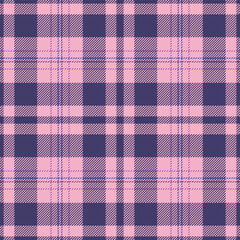Colourful check fabric vector, pastel seamless textile tartan. Deco pattern plaid texture background in indigo and light colors.