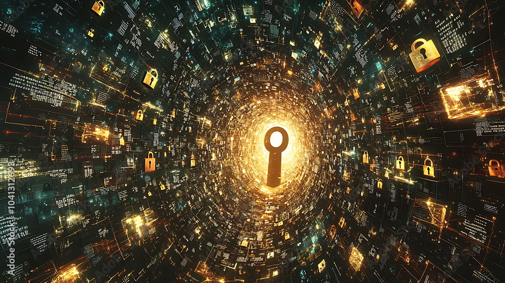 Aufkleber Unlocking the future exploring the intersection of digital keys and virtual security in a data-driven world