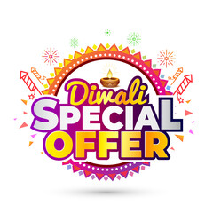 Diwali special offer, sale, deal logo design.