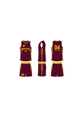 Basketball jersey set template collection.	