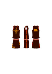 Basketball jersey set template collection.	