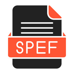 SPEF File Format Vector Icon Design