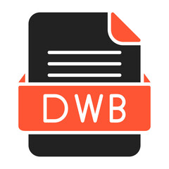DWB File Format Vector Icon Design
