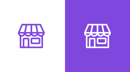 Obraz premium Simple shop store Logo Icon Symbol Vector Design Template. Simple Business logo icon design