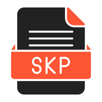 SKP File Format Vector Icon Design