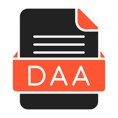 DAA File Format Vector Icon Design