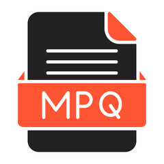 MPQ File Format Vector Icon Design