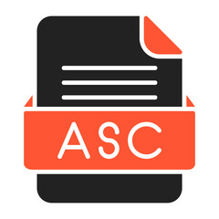 ASC File Format Vector Icon Design