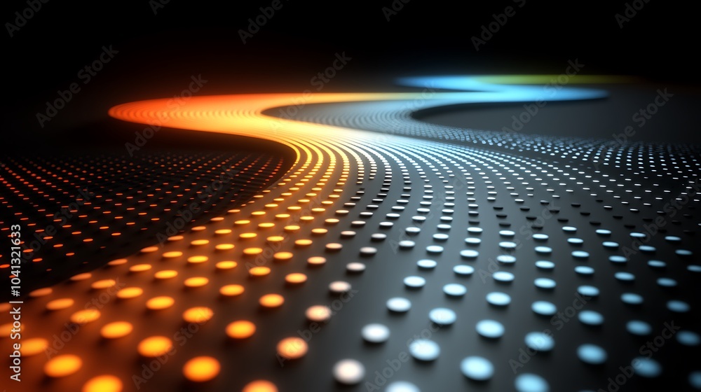 Poster abstract representation of sound waves in motion