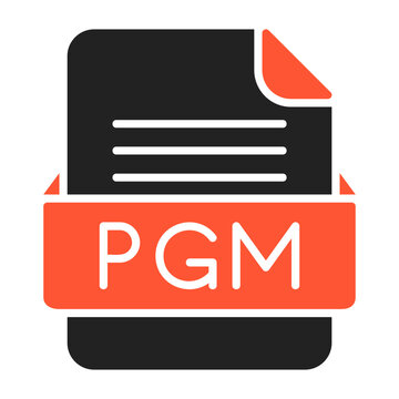 PGM File Format Vector Icon Design
